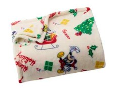 Disney HOLIDAY MICKEY The Big One Oversized Plush 5x6' THROW BLANKET NEW