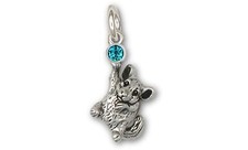 Chinchilla Jewelry Sterling Silver Handmade Chinchilla Charm  CL14-SC
