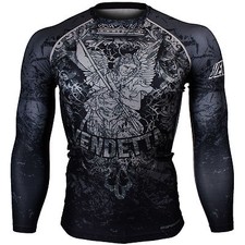 FX-155K VEDETTA -Black Skin Tights Compression Rash guard Under Base layer MMA