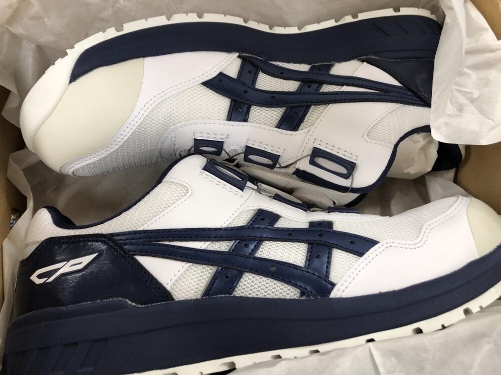 シャアasics 安全靴　WINJOB CP209 BOA 26cm asics Winjob Safety Shoes CP209 BOA WHITE x PEACOAT (Dark
