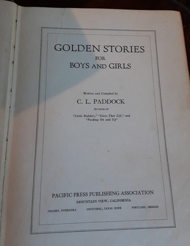 Golden Stories for Boys and Girls First Edition 1938 Paddock Hardcover Seventh D - Foto 3 di 11