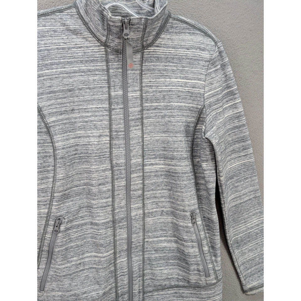 Jaqueta Feminina T by Talbots Activewear Tamanho P Cinza Zíper Completo Athleisure Elástica - Imagem 3 de 4