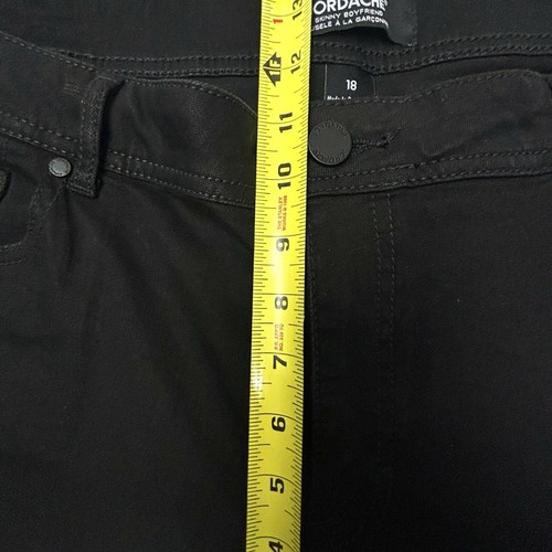 Jeans donna Jordache 18 skinny boyfriend nero strass righe laterali usato in ottime condizioni - Foto 7 di 13