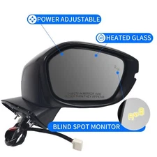 For Honda Civic 2022-2025 Right Passenger Side Mirror Power Heated Signal BSM