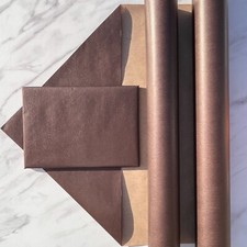Wrapping Paper Brown Lined 50CM Wide Eco Friendly, 100% Recycled Kraft |