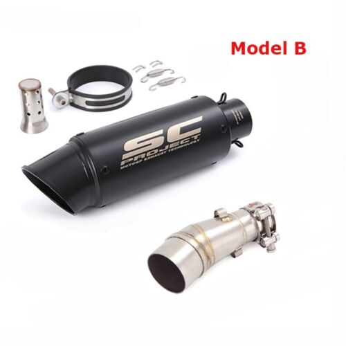 Slip for Yamaha MT-03 YZF R3 2015-2024 Exhaust Mid Tail Pipe Muffler Tips Black - Picture 9 of 13