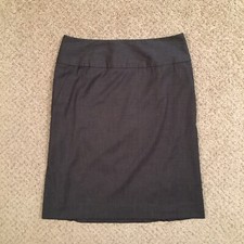 Banana Republic Skirt Size 4 Gray Knee Length Lined Pencil