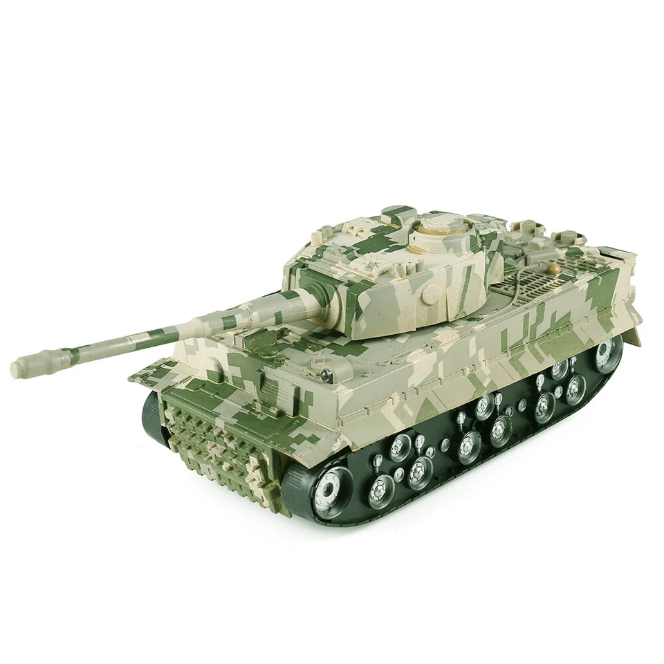 RC Remote Control Army Battle Tank W/ Lights Sound Rotating Turret Kids Toy Gift - Image 4 of 4