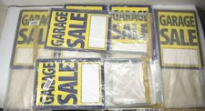 30 Pack Bulk Hy-Ko Yellow Garage Sale Signs 29" x 13" with Metal Ground Stakes