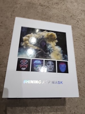 LED Shining App Mask Customizable Bluetooth App Control Chargable Powered Mask