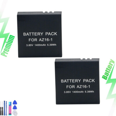 2x Replace Battery for Xiaomi YI AZ16-1 AZ16-2 & Xiaomi Yi 4K Action Camera
