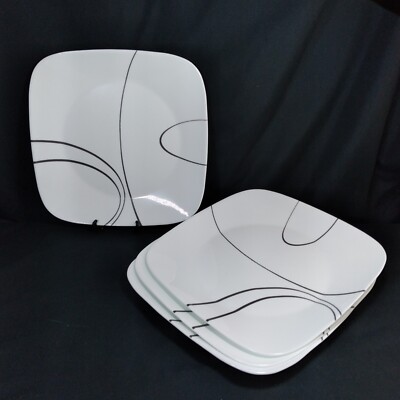 Corelle Square Black And White Square Plates Corelle Timber