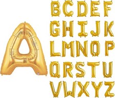 Megaloon 40" Gold Number/Letter Foil Balloon