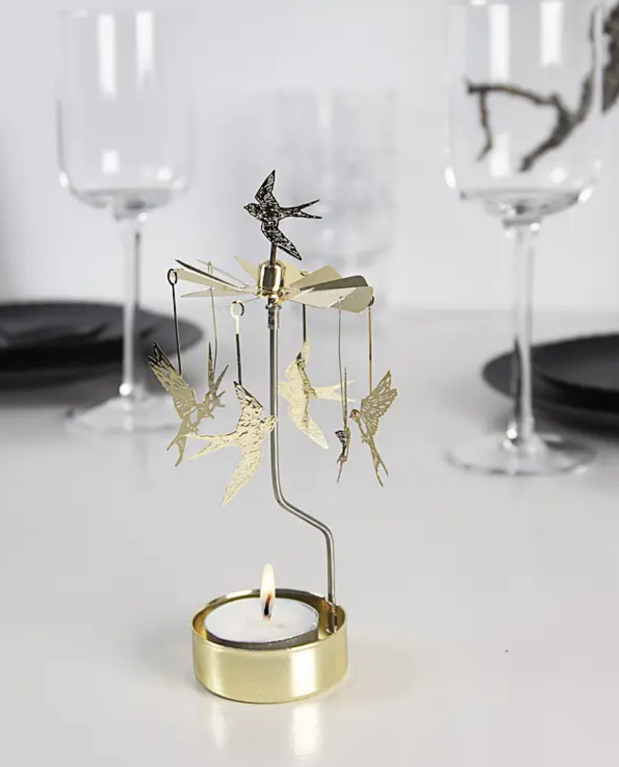 Rotary Candle Holder Spinning Candleholder Tea Light candle Swallow Gifts