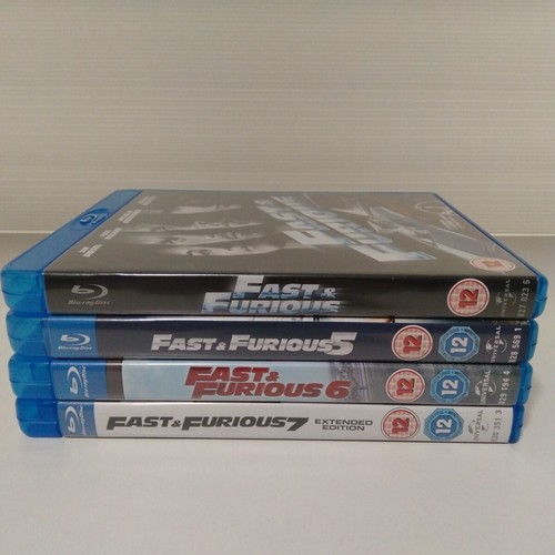 Paquete masivo de 4 películas Fast & Furious Blu-ray región B Fast & Furious/5/6/7 - Imagen 2 de 20
