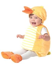 Infant Girls Ducky Yellow Padded Duckling Halloween Costume 6 -12 Months