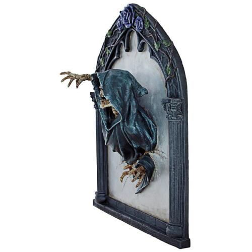 Angel of Death Mirror Portal to the Underworld Grim Reaper Skeleton Wall Frieze - Picture 9 of 10