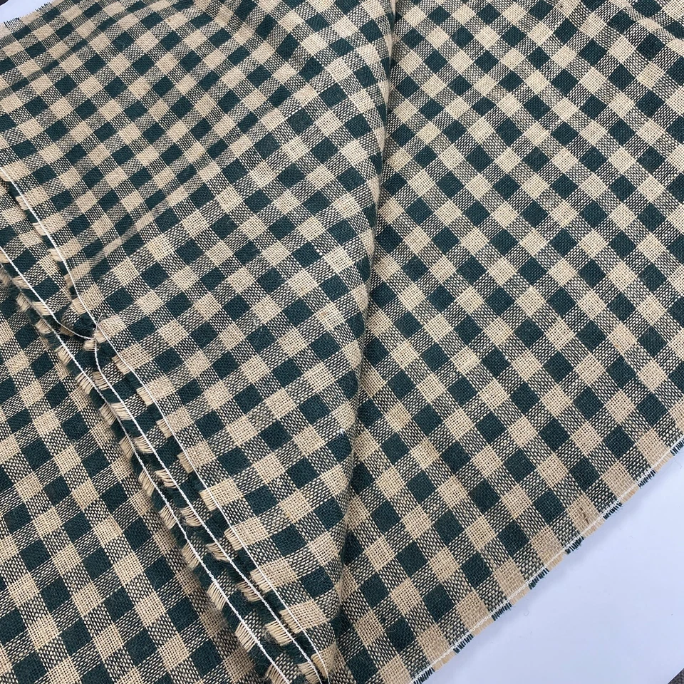 "Tela Yuta natural de arpillera verde a cuadros 2,12 lb peso neto 48"" W x 140"" L" Foto 4 de 4