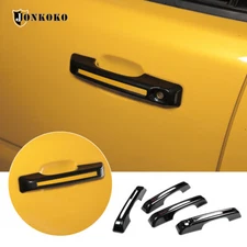 Black Exterior Door Grab Handle Cover Trim set of 4 For Ford Maverick 2022-2023