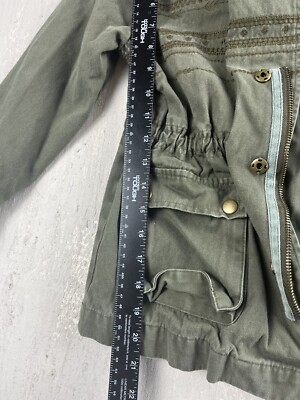 Miss Me Girls Military Adjustable Jacket Green Size Large