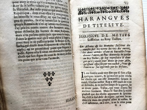 1666 HARANGVES ELOQUENCE LATIN LITTERATURE MILITARIA TACITE LIVRE RARE BOOK GREC - Foto 10 di 11