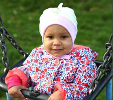 Lovely cotton baby girl's hat Size 3-6 months NEW with tags White and Pink