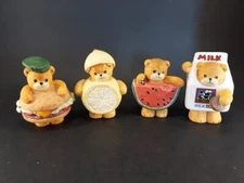Lucky And Me Enesco Ceramic Bear Figurines Set Of 4