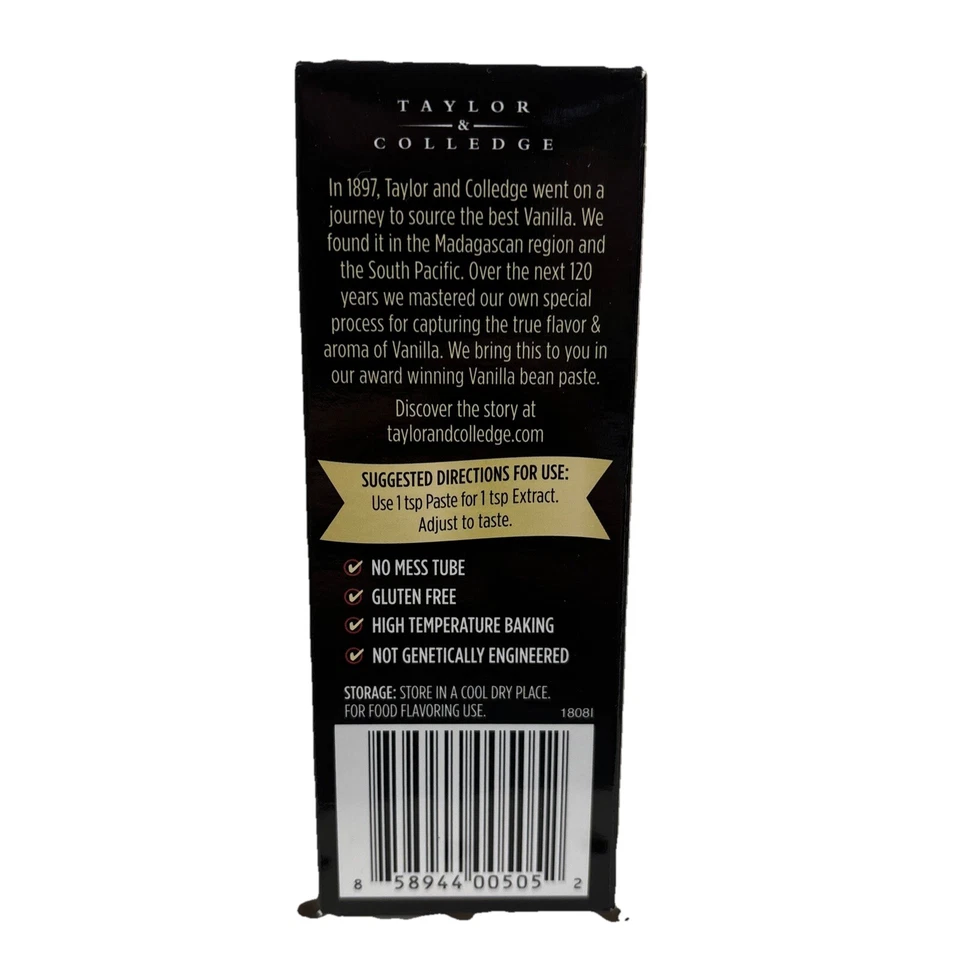 Pasta de vainilla orgánica con semillas, 1,7 oz (50 g) Foto 3 de 3