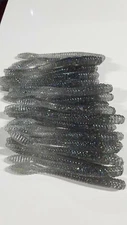3.5 IN Paddle Tail (SMOKE HOLO)-drop shot/Finese Worm HVY GARLIC 30 PACK