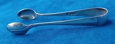 English Sterling Silver Antique SUGAR TONGS 1900 Cooper Bros Sheffield  3 7/8"