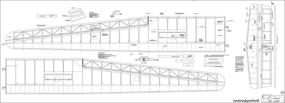 SCHEIBE SPATZ A. Segelflugzeug (Spanweite 3800 mm). Modellbauplan RC - Bild 3 von 4