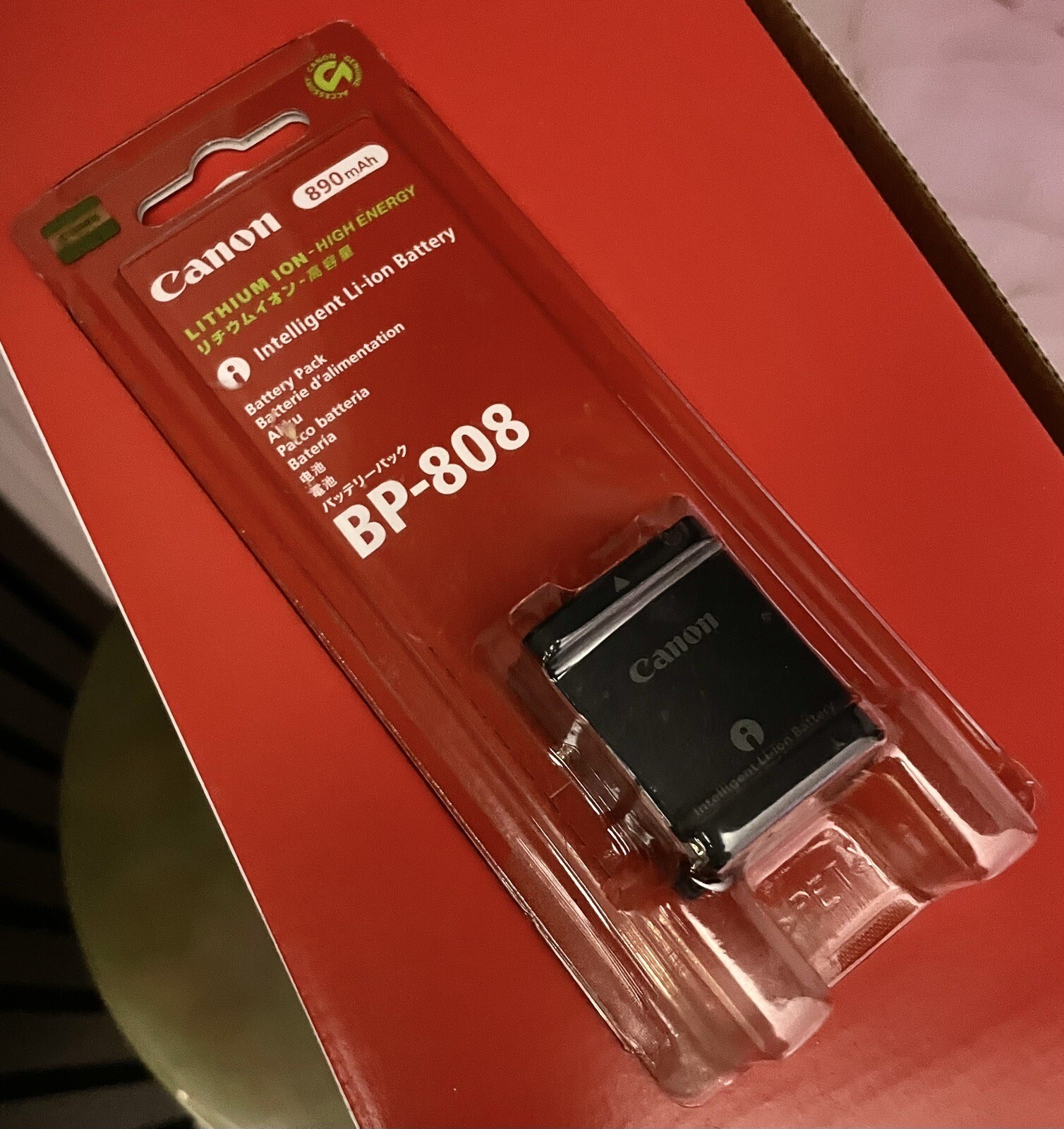 BRAND NEW Genuine Canon BP-808 Intelligent Li-Ion Battery 890 mAh Camcorder
