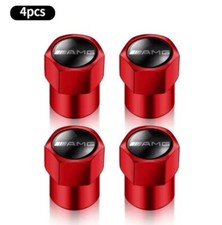 4 Stück Mercedes Benz AMG Ventilkappen Für Auto Luftventil Schwarz Metall Cap DE