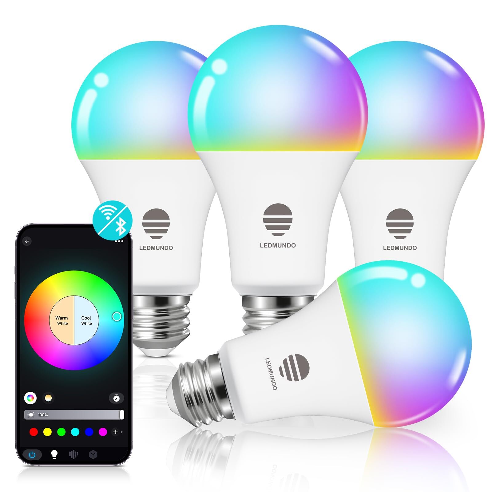 Smart Light Bulbs, Smart Bulb Compatible with Alexa & Google Home, LED Light ...-image