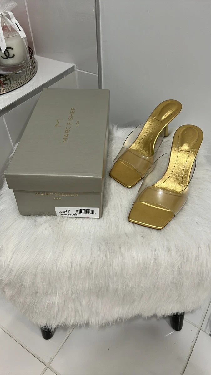 marc fisher gold sandals New With Box