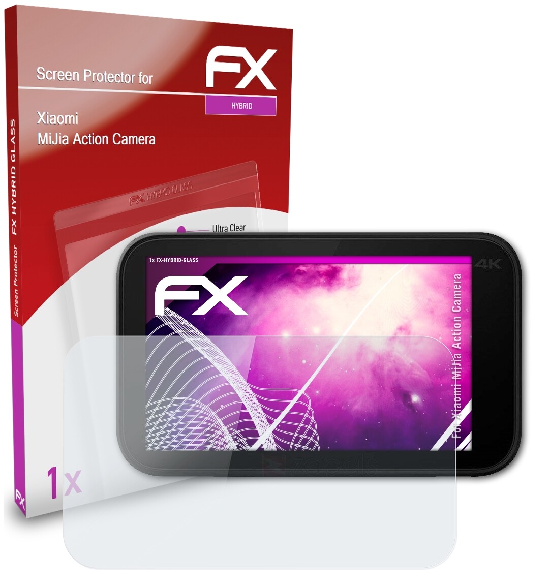 atFoliX Verre film protecteur pour Xiaomi MiJia Action Camera 9H