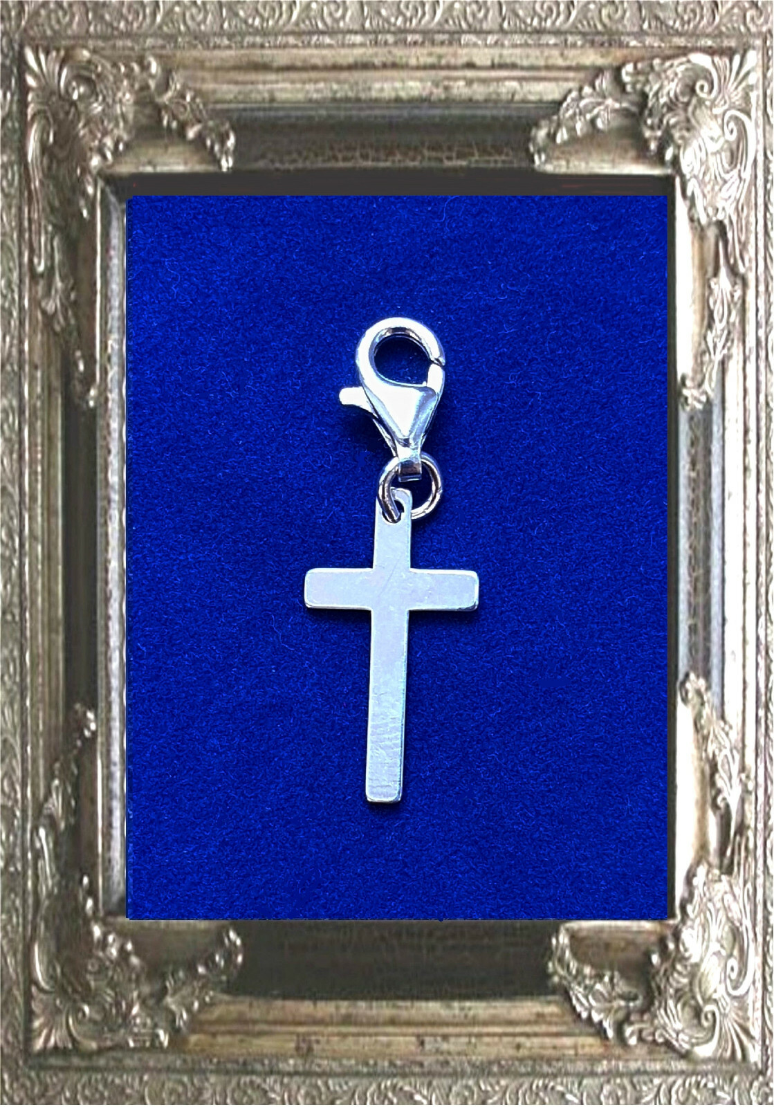 CHARM ANHÄNGER KREUZ KOMMUNION KONFI ECHT 925er SILBER für ARMBAND + KETTE