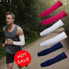 1 Pair Sports Arm Sleeves Anti-UV Cooling Sunscreen Sleeves Arm Cover for Unisex