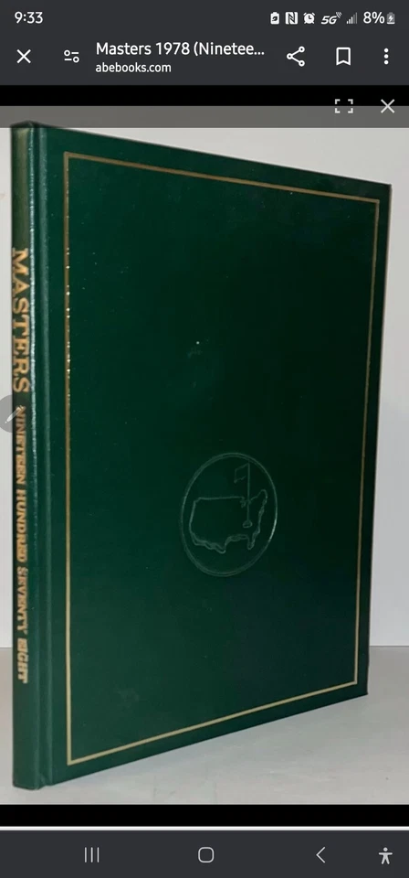 1978 MASTERS GOLF TOURNAMENT ANNUAL GARY PLAYER winner - Image 3 of 4