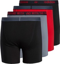 Adidas Men's Core Stretch Cotton Boxer Brief Underwear 4-Pack XL