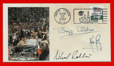 Apollo 11 ticker-tape parade collector envelope w original period stamp *OP1410
