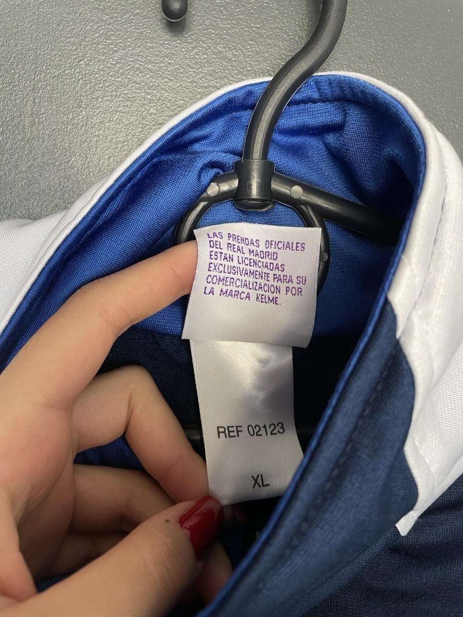 Veste D'entraînement Vintage Real Madrid Kelme Années 1990 - Taille XL, Manches Longues
