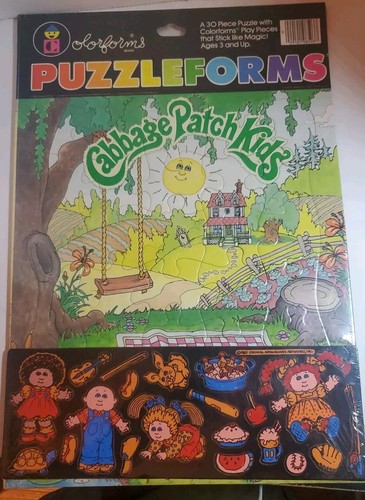 CABBAGE PATCH KIDS Vtg. 1983 Puzzleforms Colorforms / 30 Piece Puzzle NOS - 第 1/8 張圖片