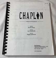 1993 script CHAPLIN ~ A Memory As Entertainment ~ Ernest Kinoy, Lee Goldsmith