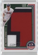 2022 Panini USA Baseball Stars & Stripes Jersey Number 9/11 Caden Grice 0bz