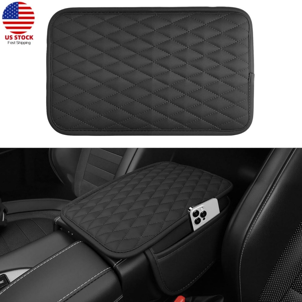 Universal Armrest Cushion Cover Center Console Box Pad Protector Car Accessories