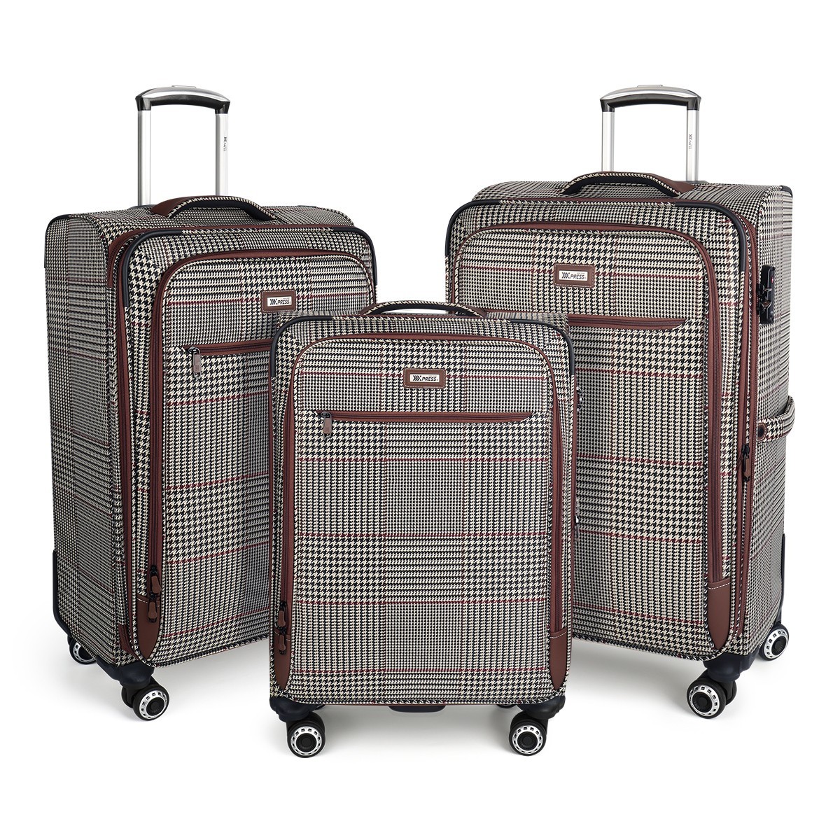 Expandable 3 Piece Set Suitcase With 360&deg; Upright Spinner