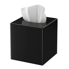 Tissue Box Cover, Square Plastic Tissue Box Holder with Anti Slip Base, Moder...