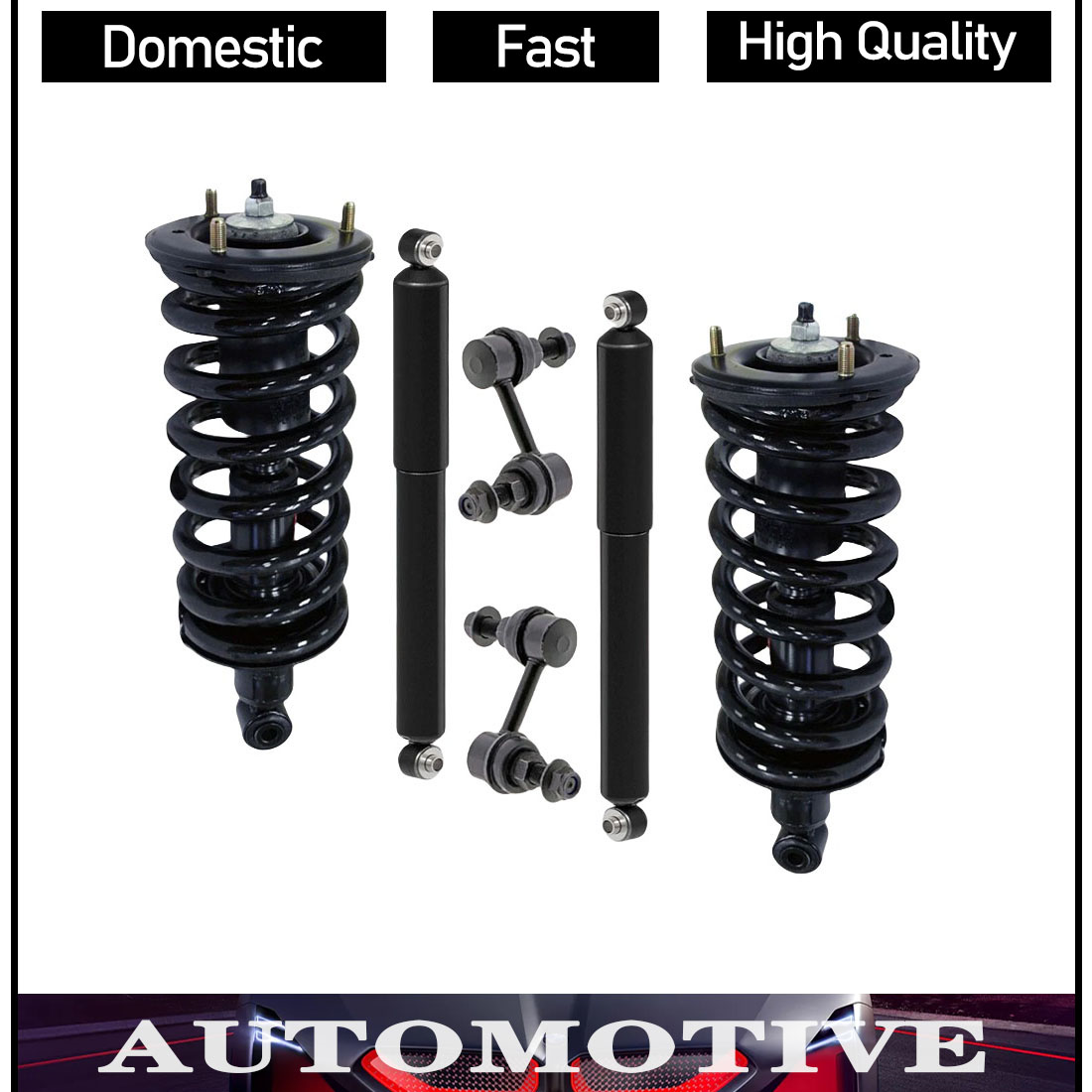 Monroe OEM Front Struts W/ Sway Bar & Rear Shocks For 2017-2023 Nissan Titan 4WD
