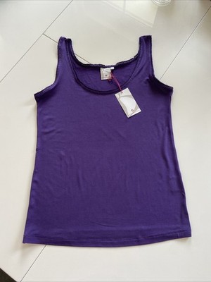 Bellybutton Top Shirt S Schwangerschaft Trägershirt Lila Pflaume Dunkellila-NEU